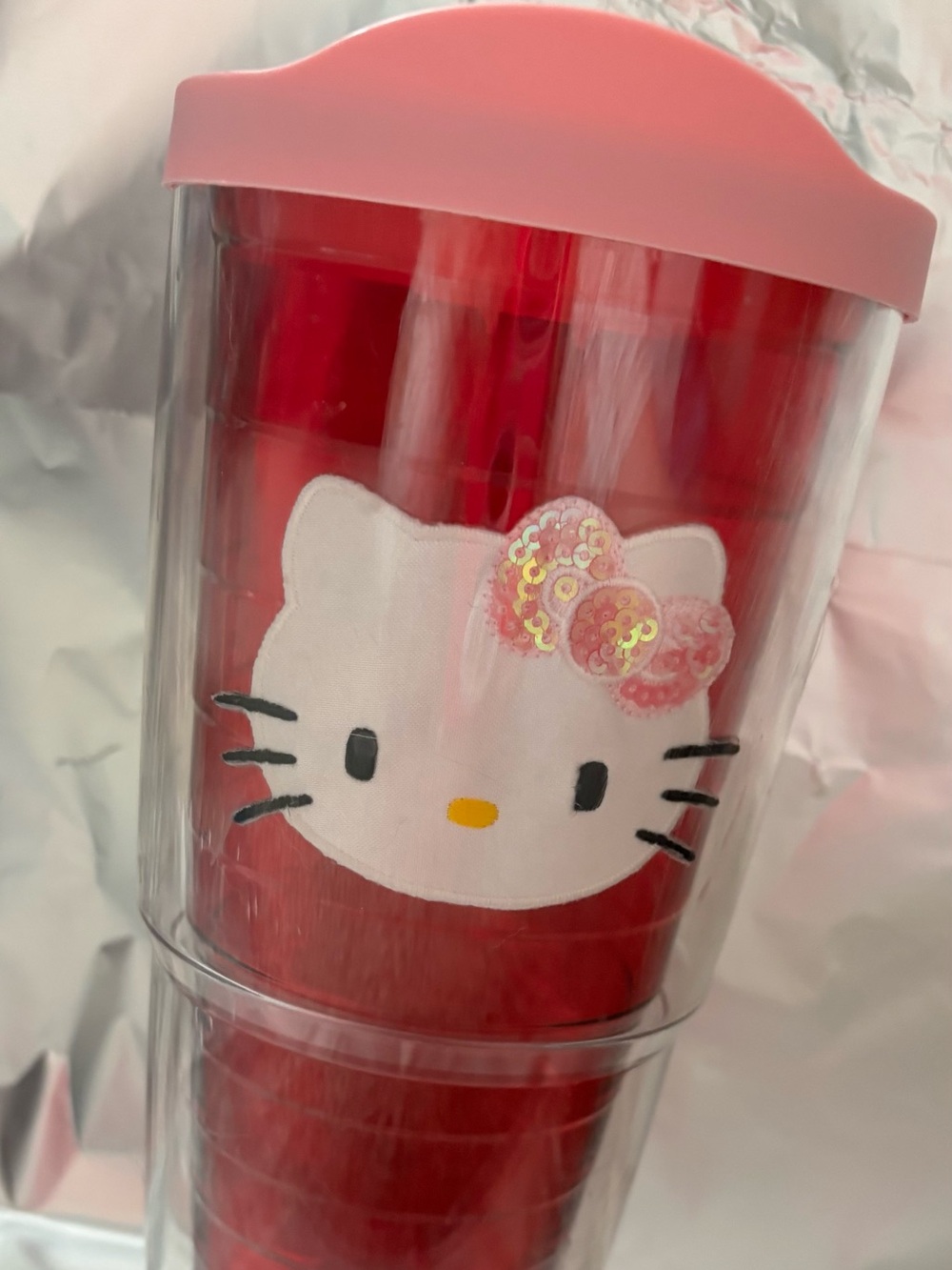 Tervis Red Insulated Hello Kitty Tumbler with Pink Lid